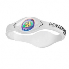 Power Balance náramok biely/čierny